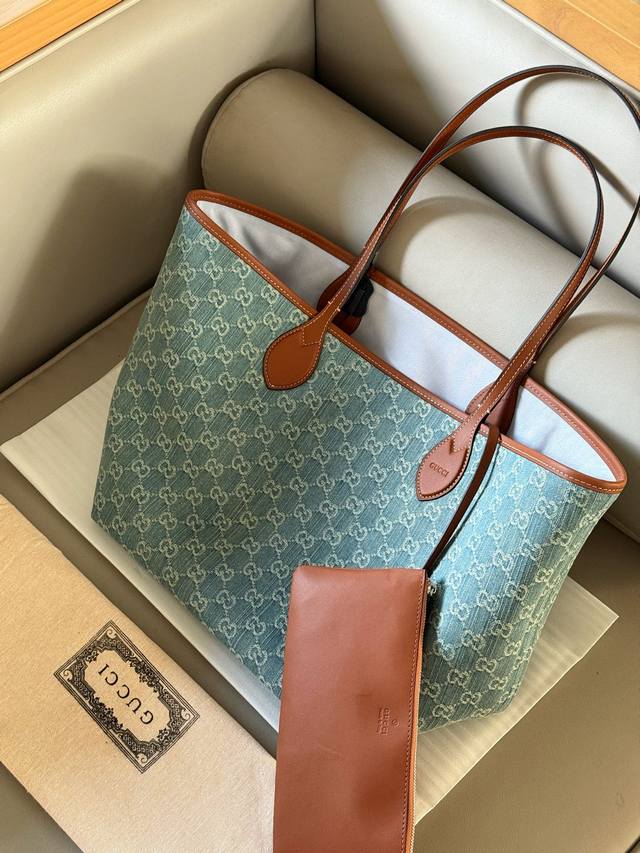 No box Size: bottom width 32cm top width 53cm*height 31cm Gg New denim shopping