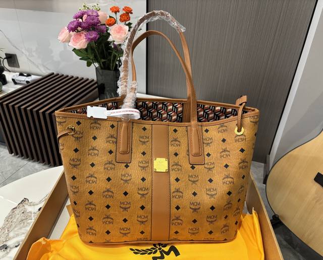 Upgraded version with box Mcm mother-and-child tote bag Classic shopping bag buy