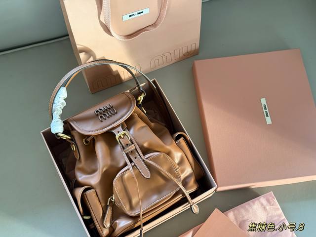 with box Size: 18*20Cm Small Another season of particularly beautiful Miu Miu M