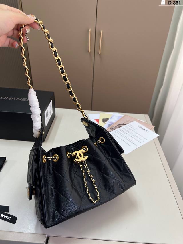 Mini Chanel Mini Drawstring Bucket Hobo Bag Suede Shoulder Crossbody Bag Very Li