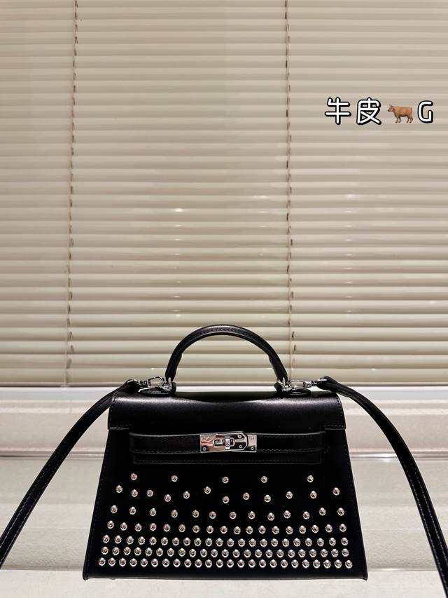 Top-grade original single-grain leather Hermes | Vintage Kelly 25 rivet catwalk