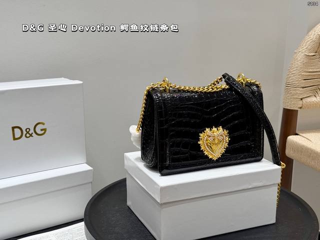 comes with a box size 22*14 Dolce & Gabbana D&G Sacred Heart Devotion crocodile