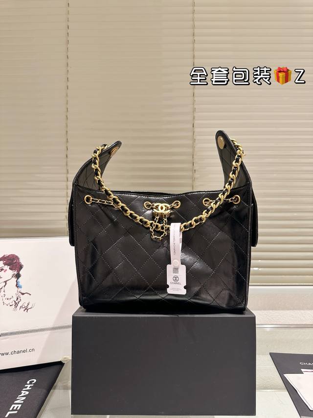 Top-quality original leather Chanel 25S cowhide Hobo bag Chanel cowhide embroid