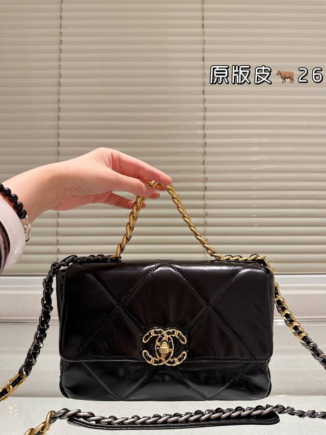 Chanel Chanel 19 Top layer leather classic timeless Recommended to keep Size 26.
