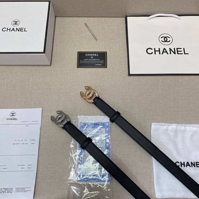 Brand: Chanel Grade: Women's belt. Custom-made cowhide leather. Double-sided. Po
