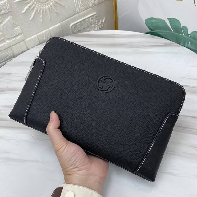 Original goods G home new men's handbag, the fabric is made of imported cowhide