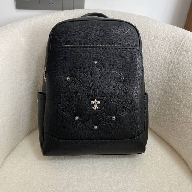 Top-grade original Chrome Hearts new style backpack, imported layered cowhide, w