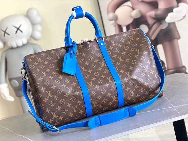 Original M46772 Lu Keepall 50cm Travel Bag, this Keepall is a classic among tra
