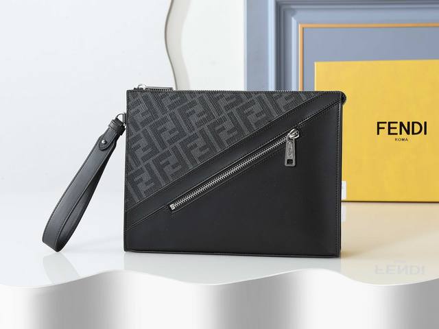 Style No. F7Va491 Fabric: black with black, clutch with detachable chain handle