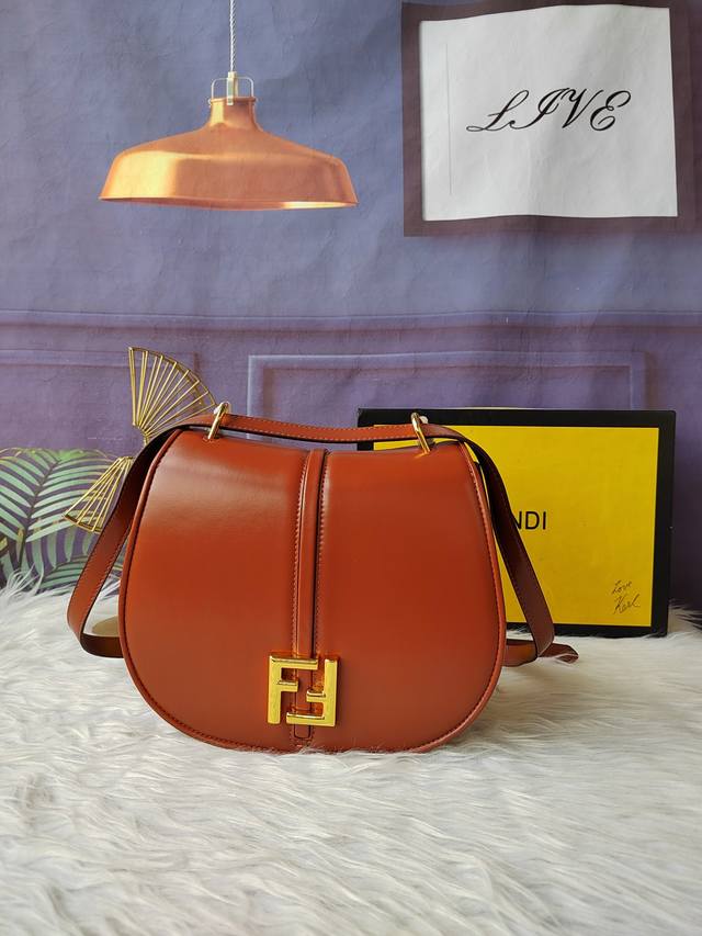 Style No. 8Bt366 Brown medium crossbody handbag, with feminine solitary line de