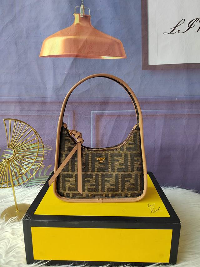 Style No. 8Bs094 Fendessence mini crescent bag, fabric material, zipper closure
