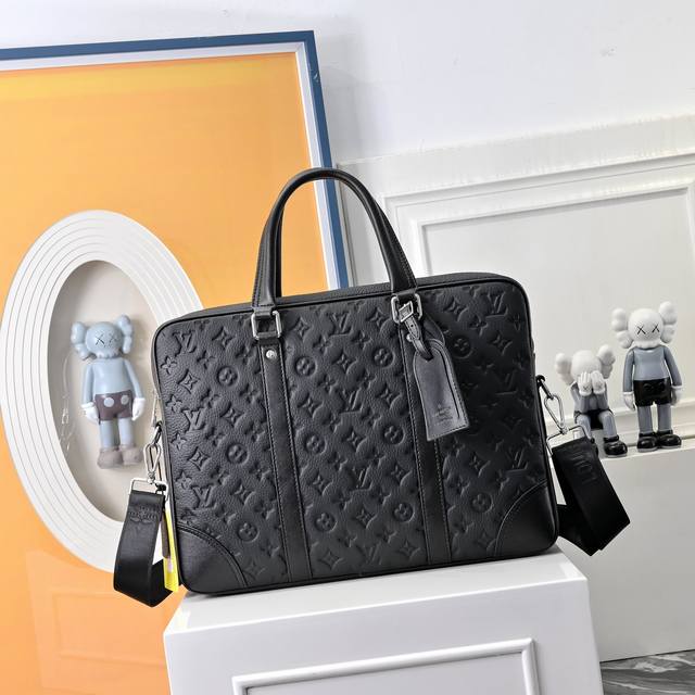 Louis Vuitton Lv briefcase men's bag laptop bag handbag uses exquisite inlay wor