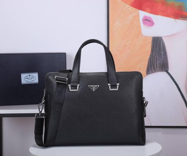 Prada's latest hit, original leather model: 81189-1. This double-zippered, priv
