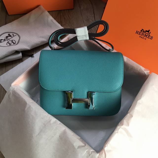Factory price p with gift box, Constance Kang Kang 19cm, imported Epsom leather