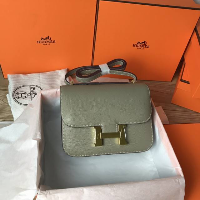 comes with a gift box, Constance Kang Kang's 19cm, imported Epsom leather with