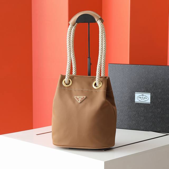 Returned Bucket Bag 1Be082 Runway Style This Re-Nylon handbag is designed with n