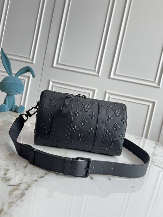 The original, top-grade M57955 Black City Keepall handbag is crafted from Monog