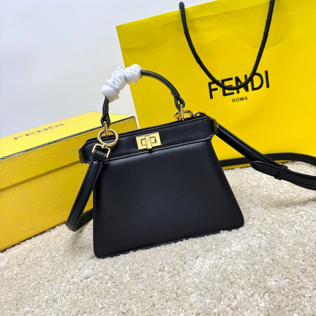 Black Small Fend1 peekaboo Iseeu petite. This classic bag, with its subtle desi