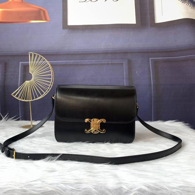 Model No. C188411 Black Triomphe Large Handbag with an adjustable and detachabl