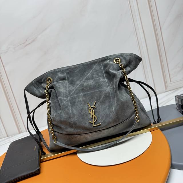 Dark gray and antique gold Original leather + exclusive for boutique Ysl's new J
