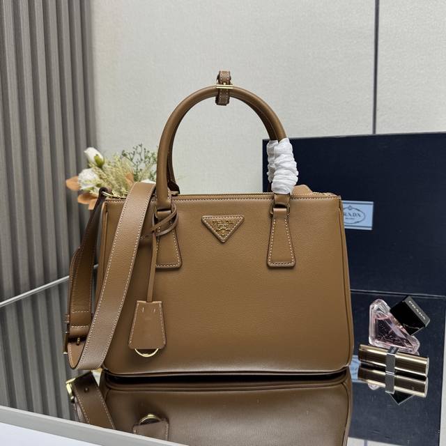 Top original new medium killer bag 1Ba863 plain leather Saffiano leather double