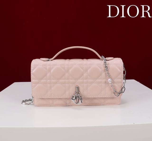 Lady Dior Pearl Clutch/Crossbody Bag (Ddd) Model: 0980# Lambskin Leather with Si