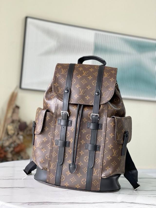 Top-tier replica M41379 Christopher Monogram Canvas Backpack. The Monogram canva