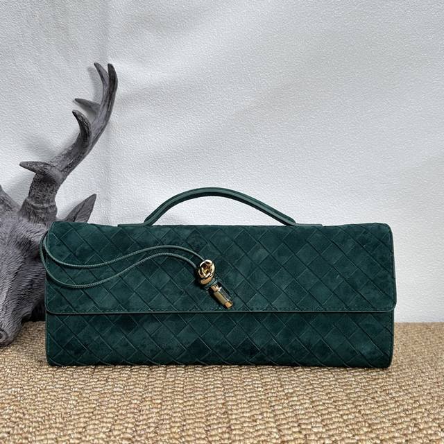 Bv Andiamo Slouch Cashmere Emerald Green Clutch This series is getting more and
