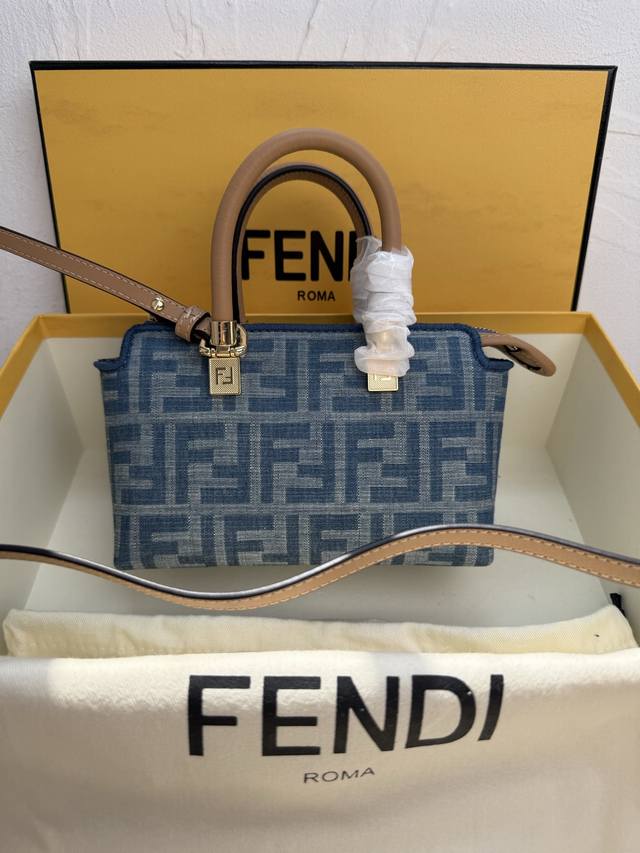 Authentic Denim Blue Letter By Theway Mini Handbag Light Blue Denim Small Boston