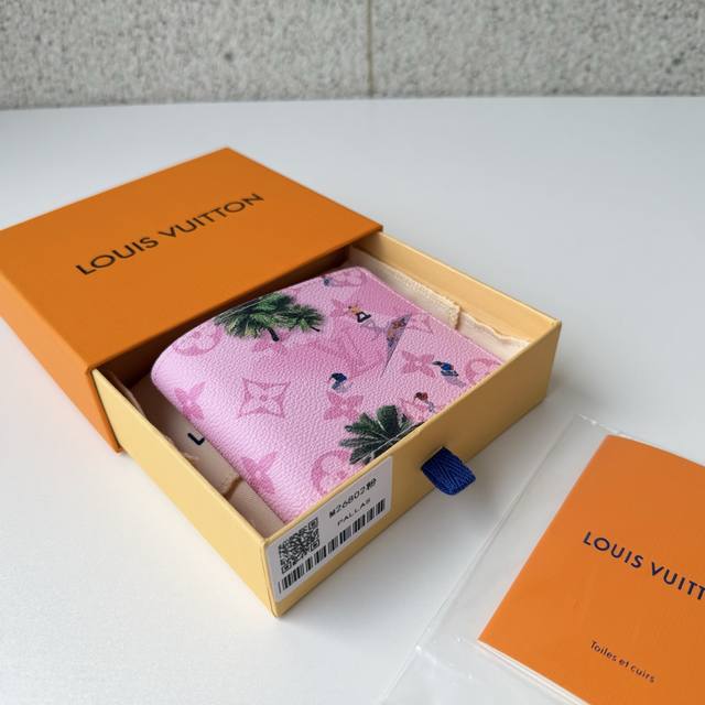 Authentic Top-Tier Original M26802 Pink "Portefeuille Slender" using Monogram ca