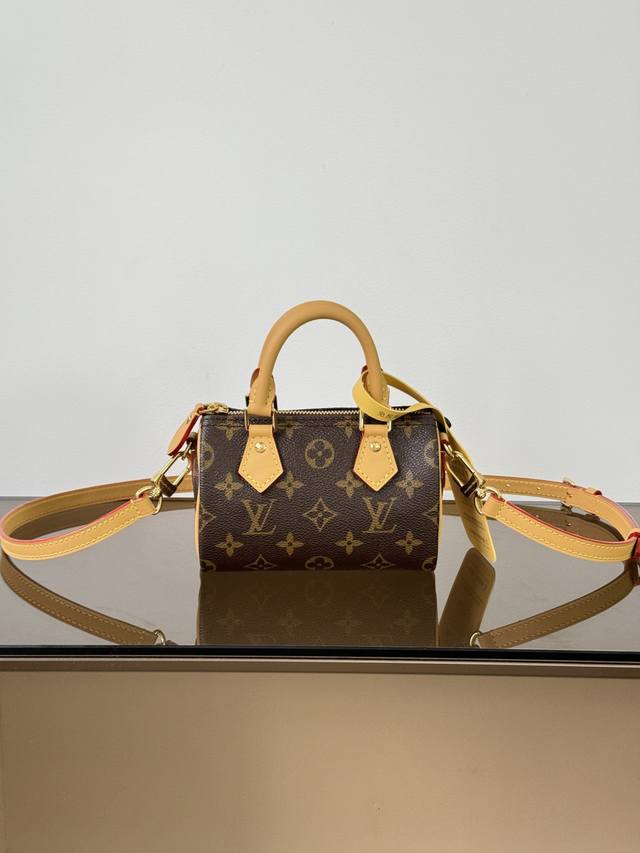 Premium Original Nano Speedy Handbag (Model: M81085, Monogram Canvas 163 Dynamic