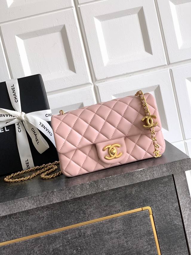 Premium Old Factory Cherry Blossom Pink Medium Mini 20cm Ohanel 25B Double C Adj