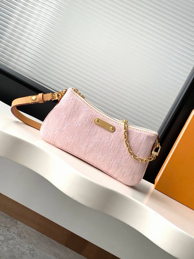 M83532 M14159 Pink Top-Quality Original Monogram New Denim Liv Pochette that fit