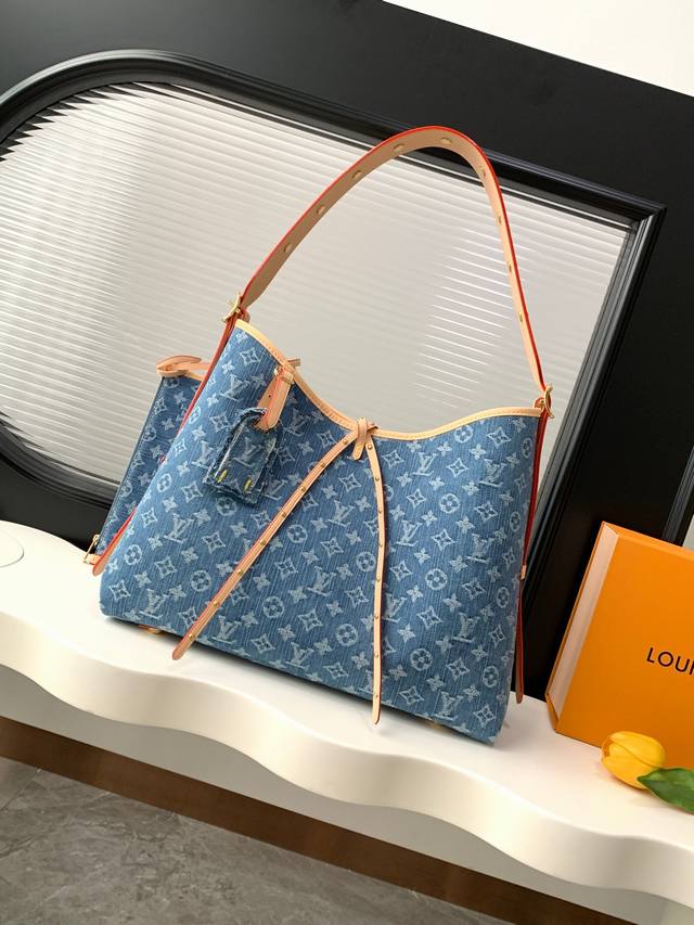 Top-tier original M46855 Blue Large Size M46854 Blue Small Size Denim bag. The n