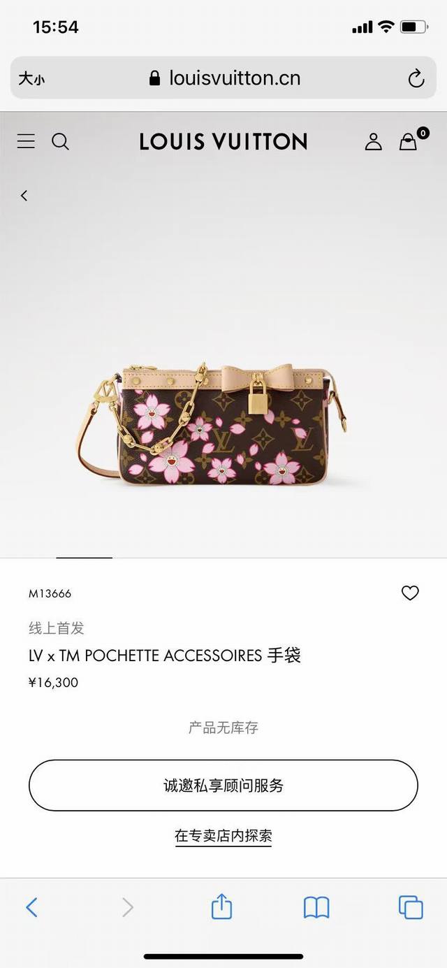 Top-tier original, serial number chip M13666 Ddd. This Pochette Accessoires hand