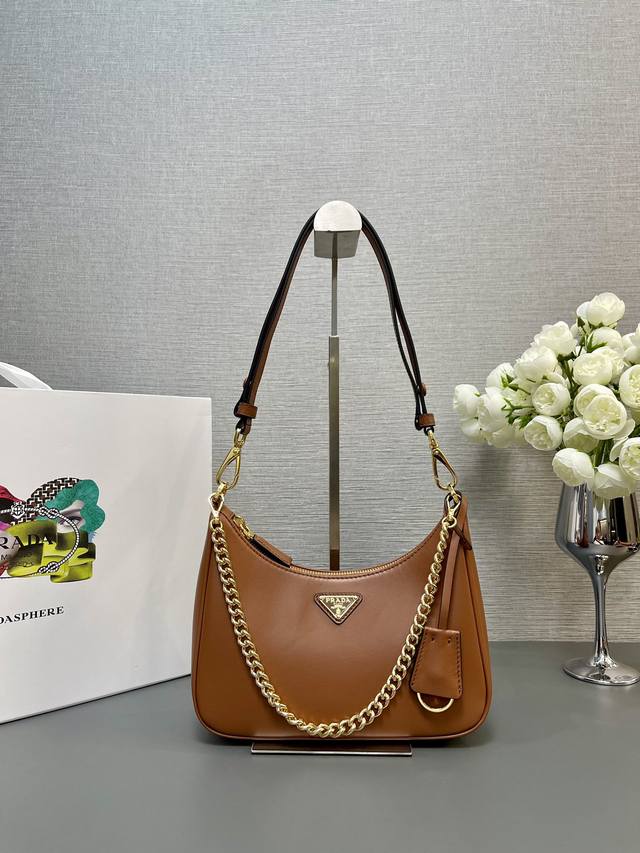 Top-quality original single new 1Bc204 plain leather Hobo handbag/shoulder bag/c