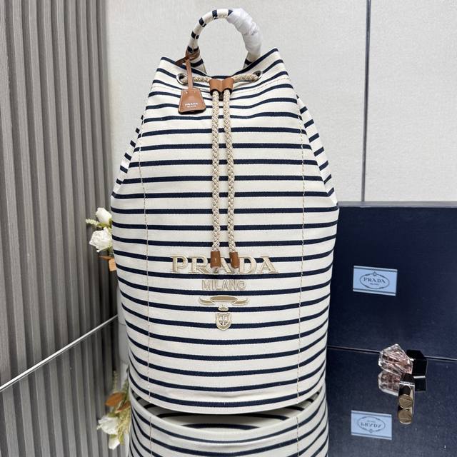 Top-tier original single-piece new travel bag 2Vy011. This linen blend drawstrin