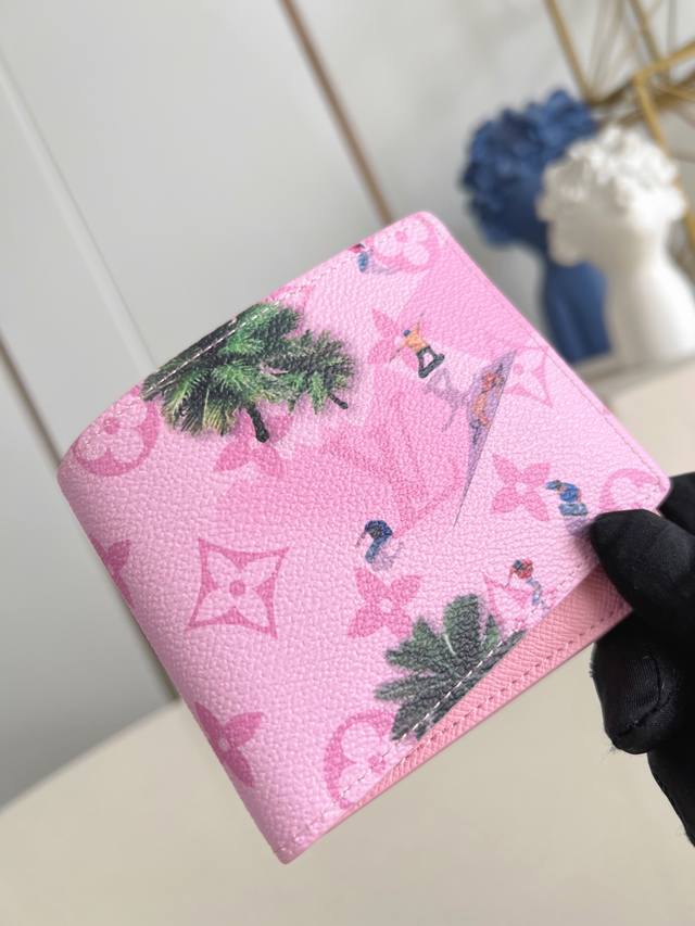 Factory Price P Top-Tier Original M26802 Pink Slender Wallet Made of Monogram Ca