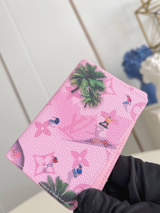 Factory Price P Top-Tier Original M26800 Pink Pocket Wallet This wallet is craft