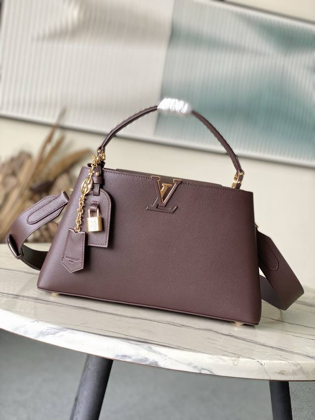 Factory Price P Premium Original Leather M12927 This Capucines Souple medium han