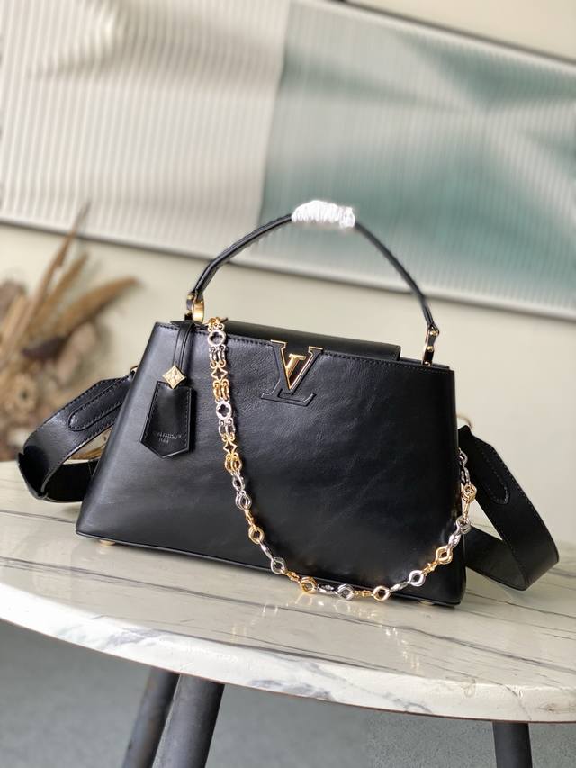 Factory Price P Premium Original Leather M12924 This Capucines Souple medium han