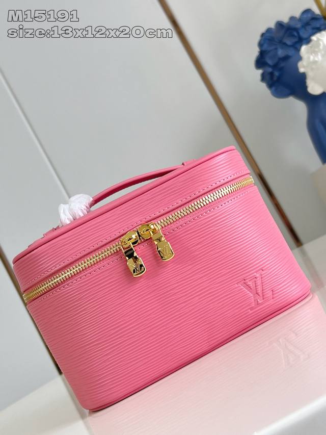 Factory Price P Top-Tier Original M15191 Pink Mini Makeup Bag. Inspired by Louis
