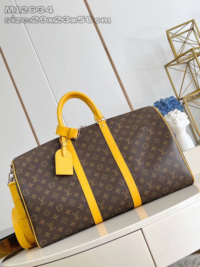 Factory Price P Top-Tier Original M12634 Ginger Yellow Keepall Bandouli