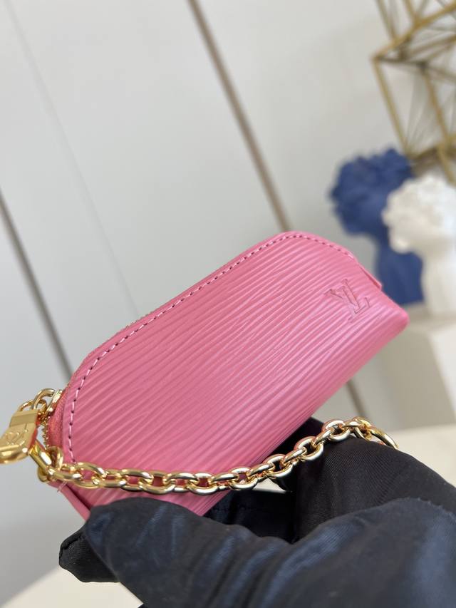 Factory Price P Top-tier original M25686 Peach Pink Lipstick Makeup Bag. This mi