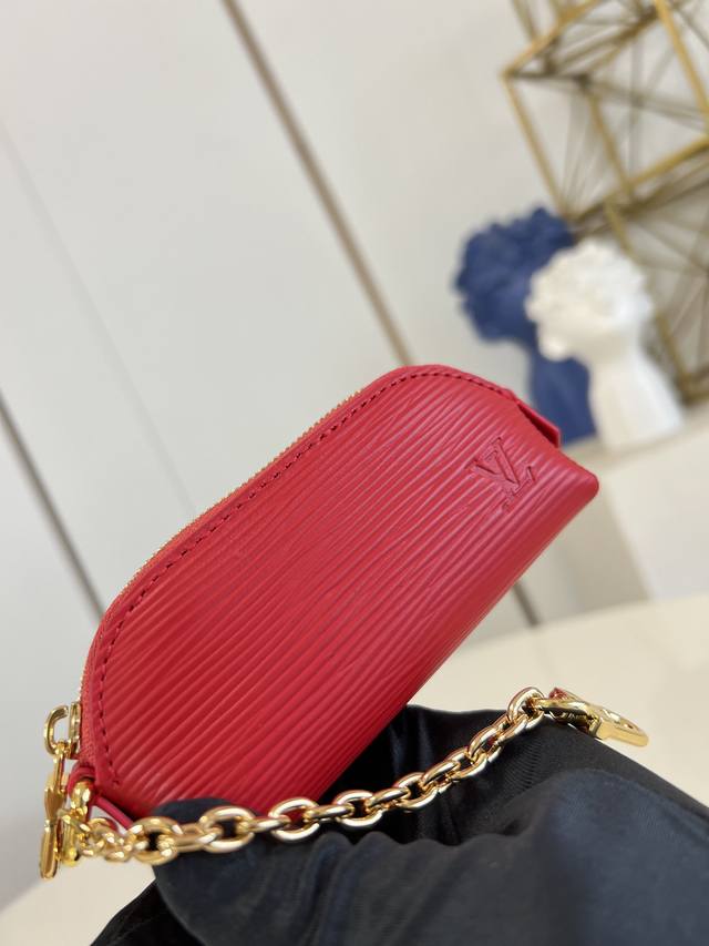 Factory Price P Top-tier original M25687 bright red Lipstick makeup bag. This mi