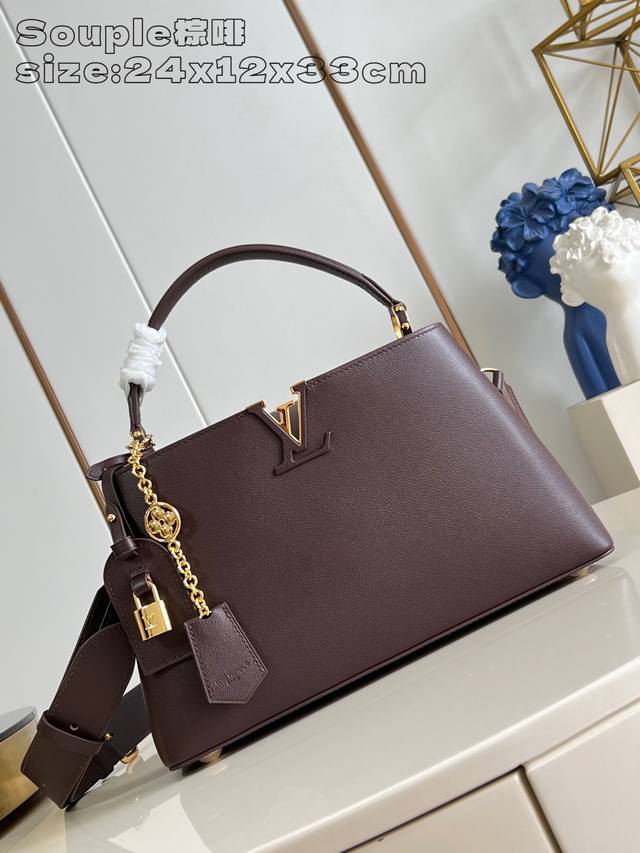 Factory Price P Top-Tier Original Souple Brown Capucines Souple Medium Handbag i