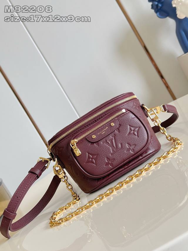 Factory Price P Top-Tier Original M82208 Purple-Red Embossed Mini Bumbag from th