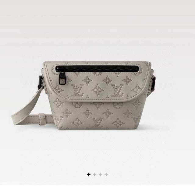 M14794 This original grey Pulse mini handbag features a modern new color in Mono