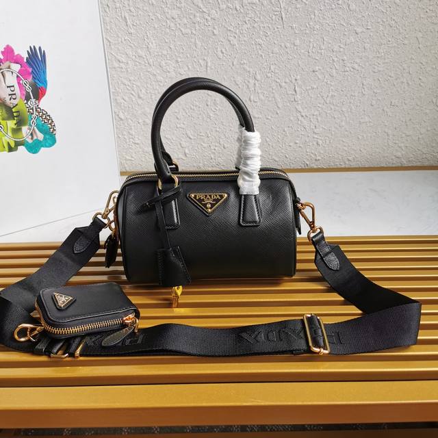 Top-tier original Boston 1Ba846 Prada Hyper Leaves Trinity Pillow Bag. This Prad