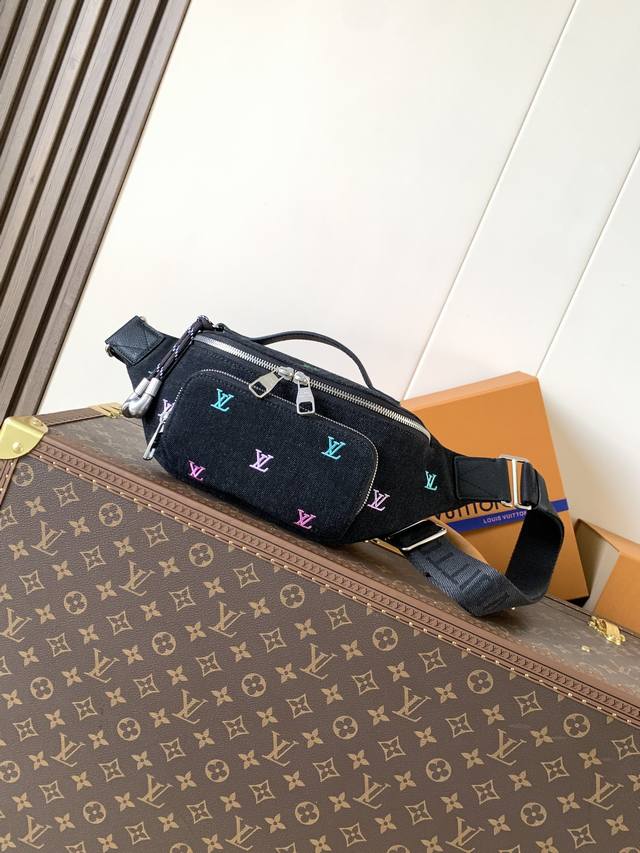 Factory Price P M13961 Top-Tier Original Denim Waist Bag with Gradient Denim Emb